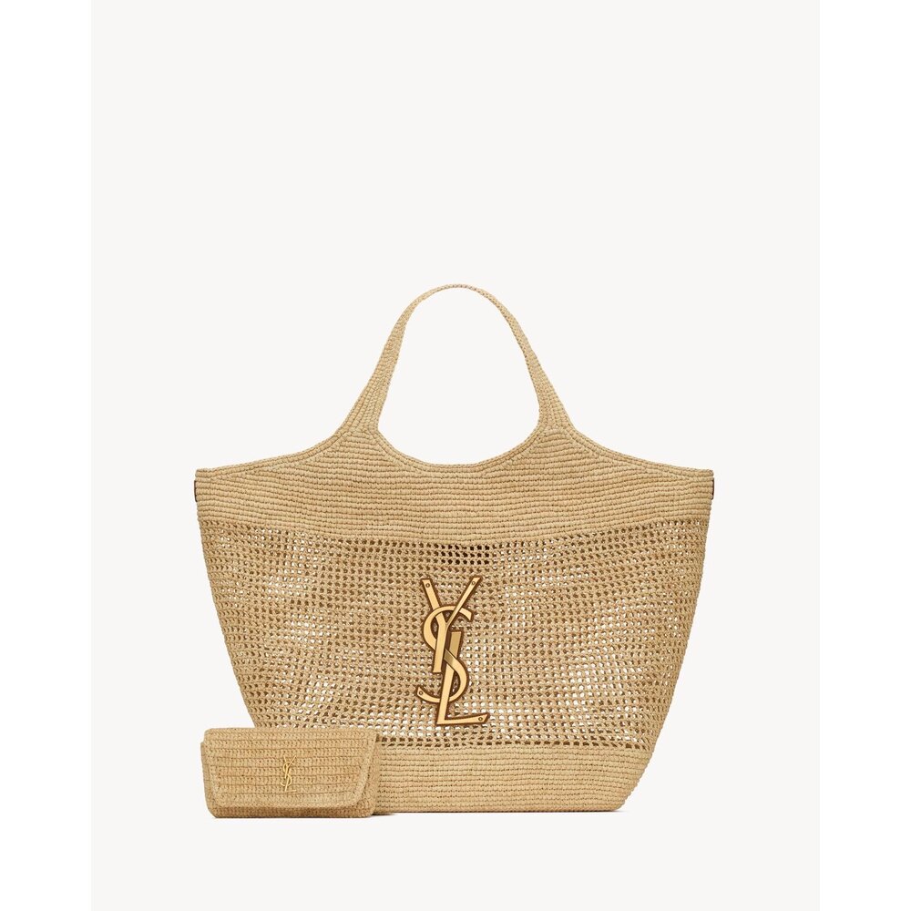 Ysl icare maxi raffia shopping bag | 1 ÇANTA ATÖLYESİ