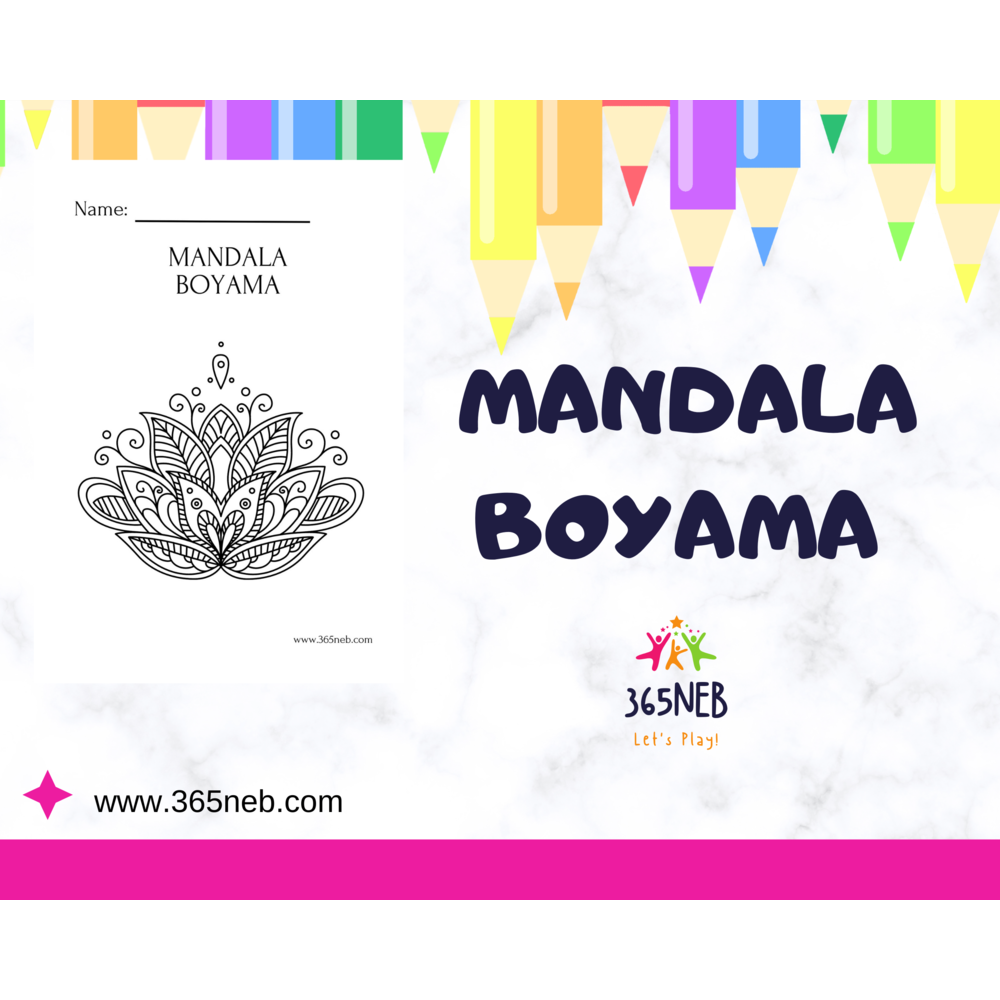 Çocuklar için Mandala Boyama Sayfaları |10 Kolay Mandala Boyama Sayfası | Basit Mandala, PDF