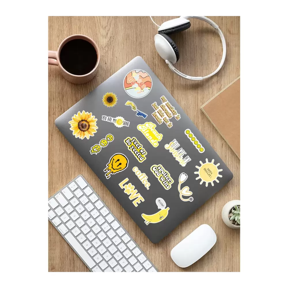 Vsco Yellow Laptop Notebook Tablet Sticker Set Sticker Set - ARSET17G ...
