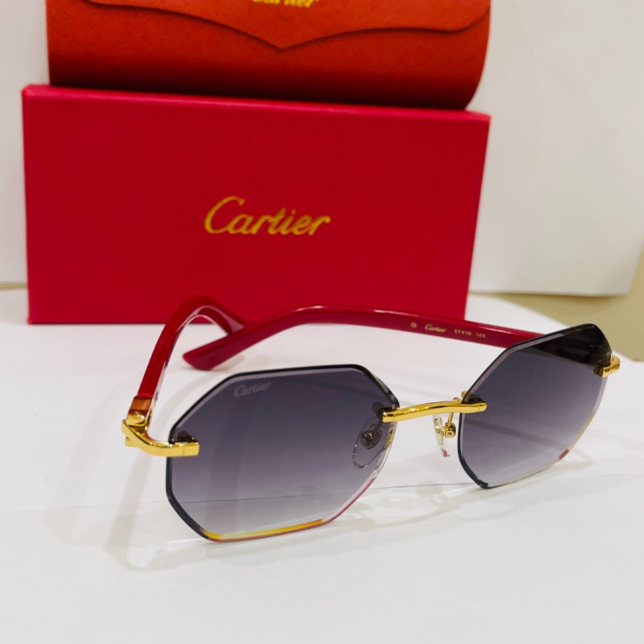 CARTİER KIRMIZI ÇERÇEVE SİYAH ŞEFFAF CAM | AY_TECHNOLOJİ