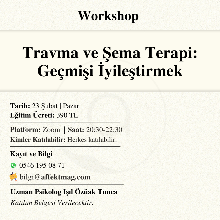 Travma ve Şema Terapi: Geçmişi İyileştirmek