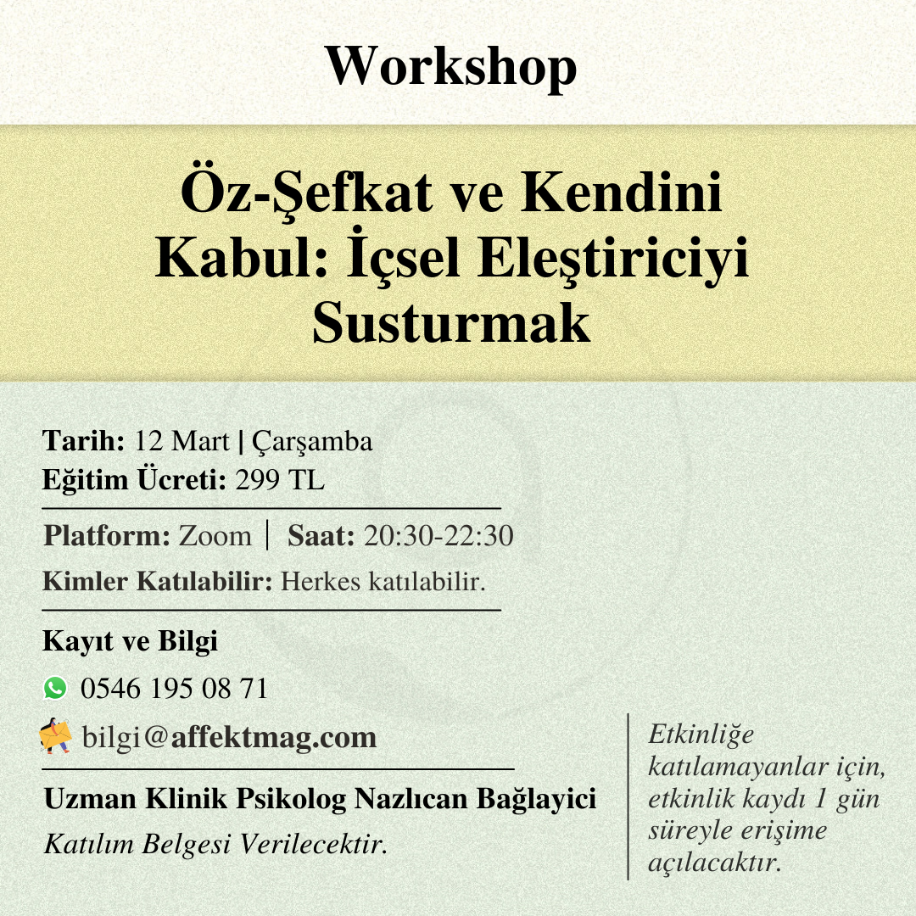 Öz-Şefkat ve Kendini Kabul: İçsel Eleştiriciyi Susturmak