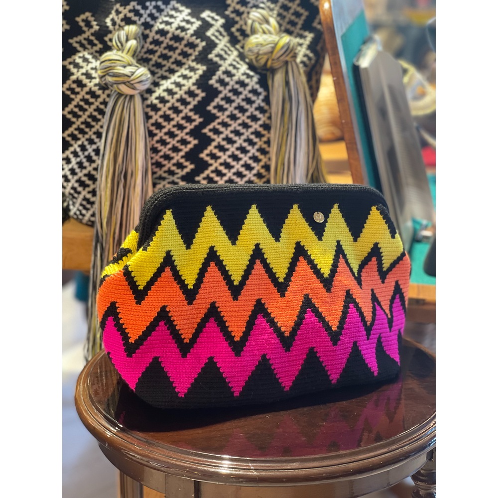 XL Rainbow Clutch Yellow&Orange