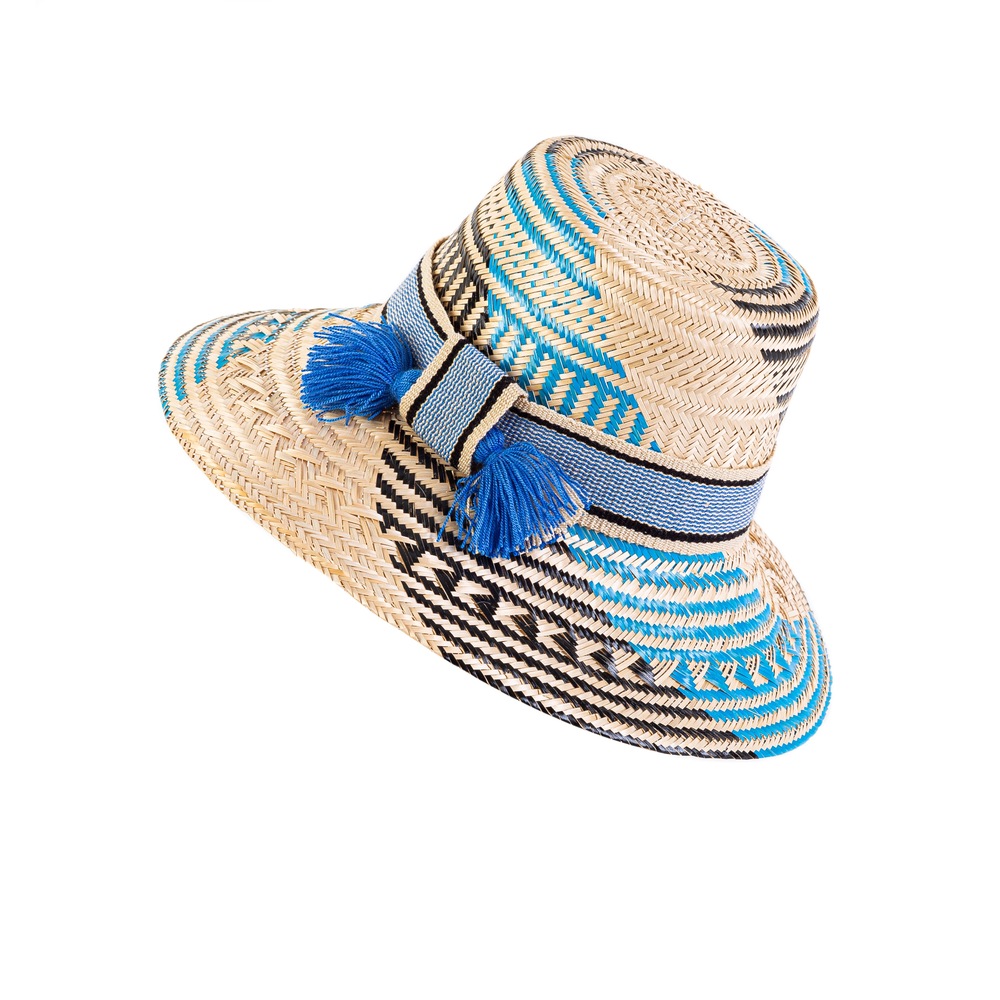 AiA Blue&Beige tassel hat.(AiA Bej&Mavi püsküllü Şapka)