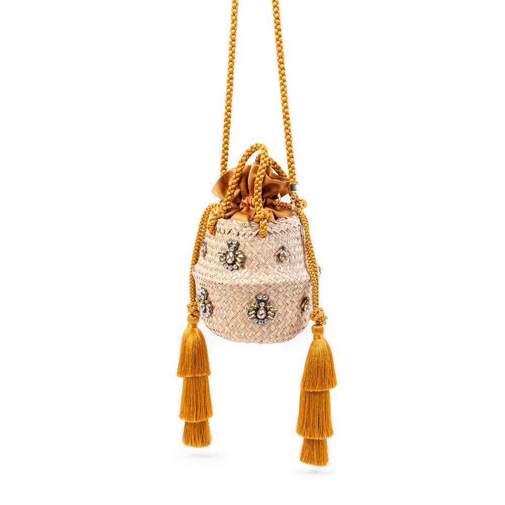 Caramel Queen Bee Basket Bag (Karamel Kraliçe Arı Sepet Çanta)