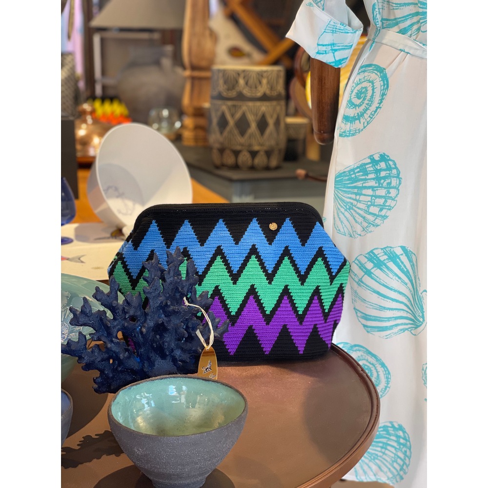 XL Rainbow Clutch Blue&Purple