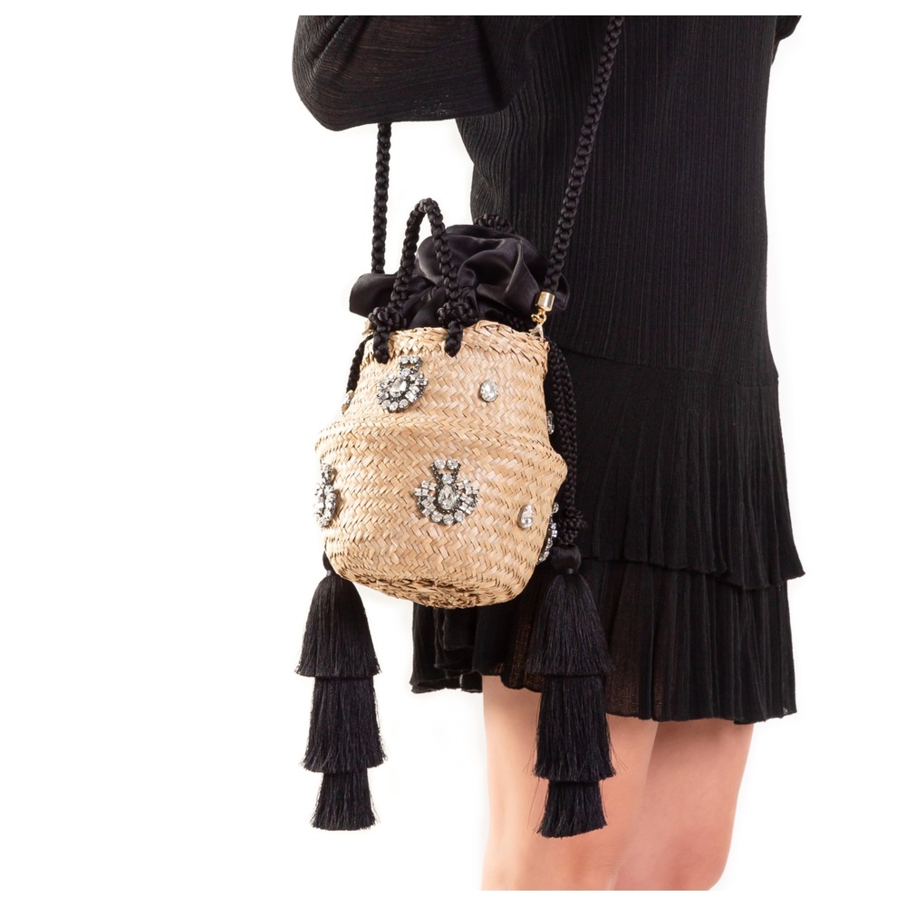 Black Queen Bee Basket Bag (Siyah Kraliçe Arı Sepet Çanta)