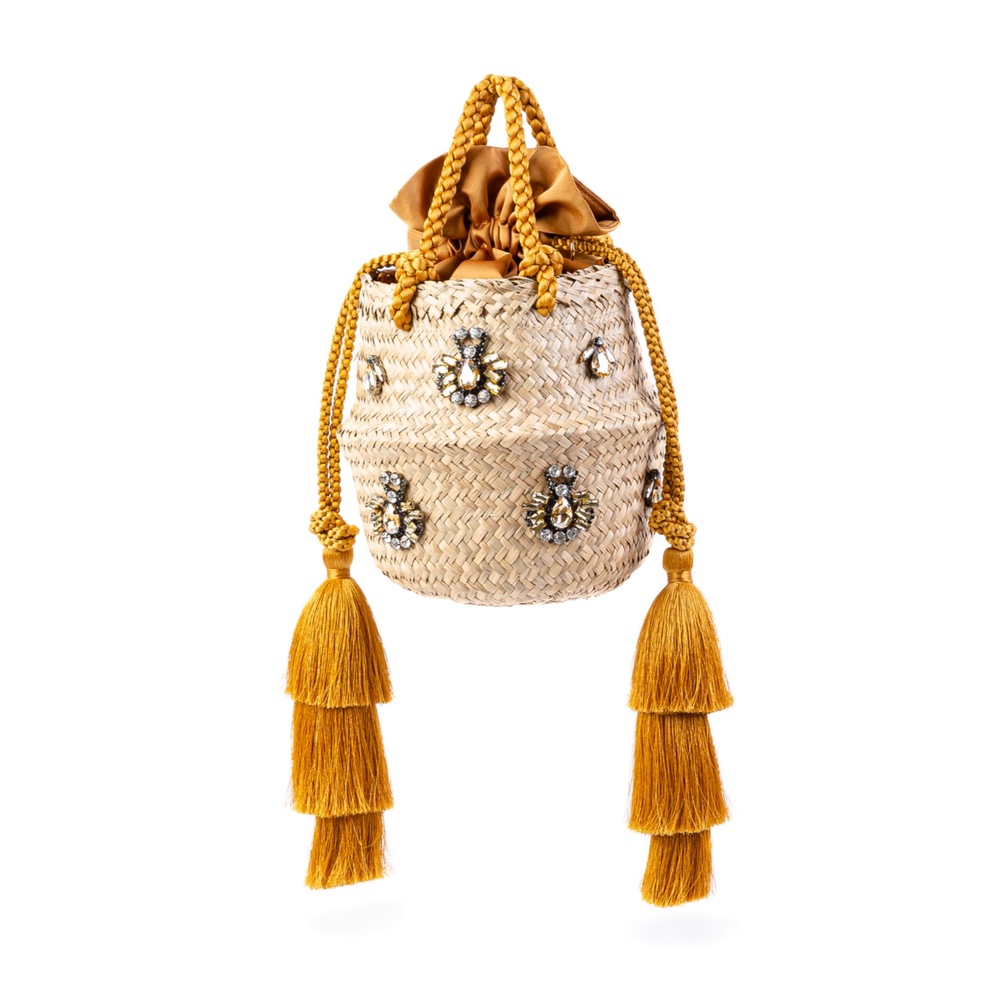 Caramel Queen Bee Basket Bag (Karamel Kraliçe Arı Sepet Çanta)