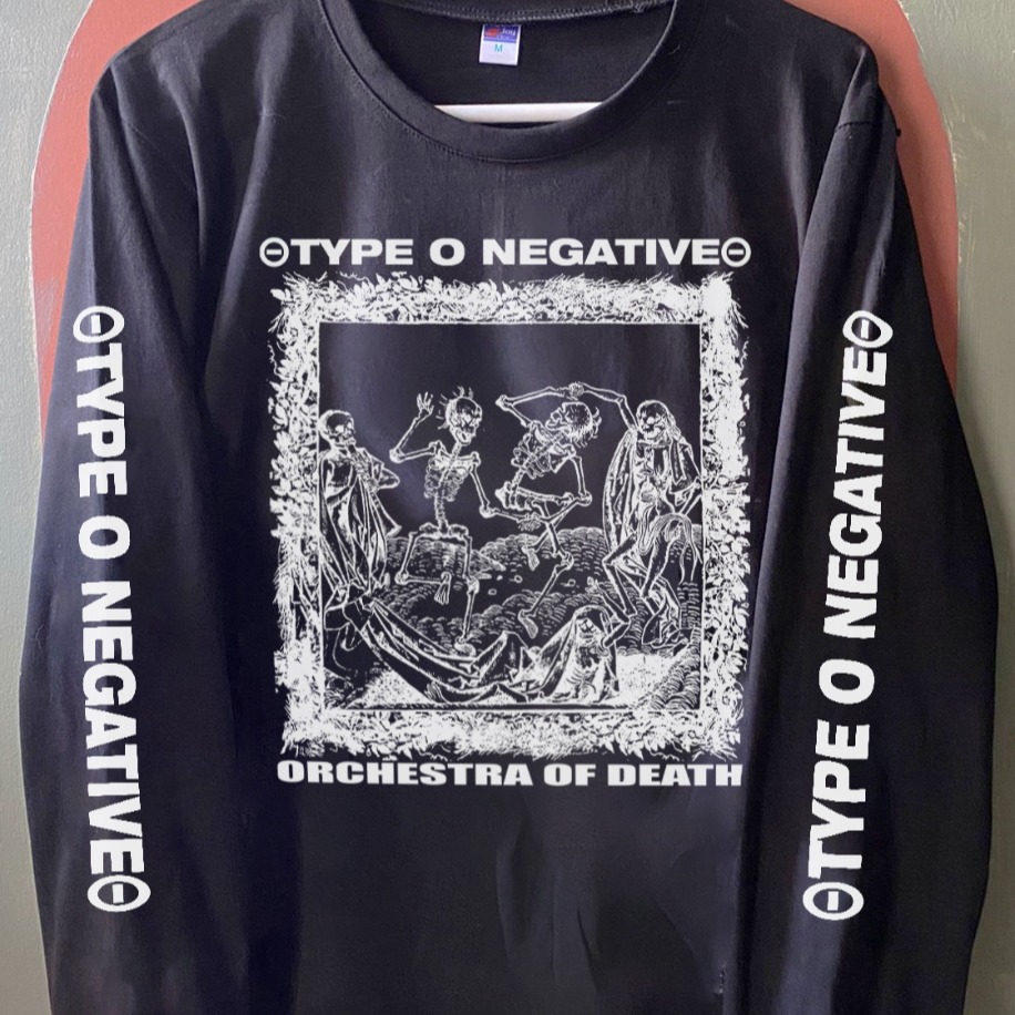 Type O Negative - Orchestra of Death - WHITE PRINT - LONG SLEEVE Tshirt #gothic #metal
