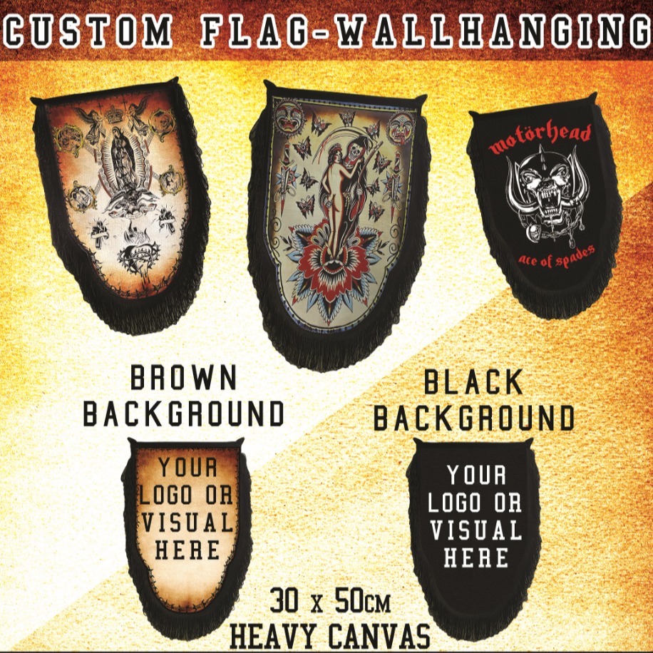 Custom BLACK BACKGROUND Flag 35x50cm (13,9x19,9inch)  (Custom Home Decor, Wall Decor=