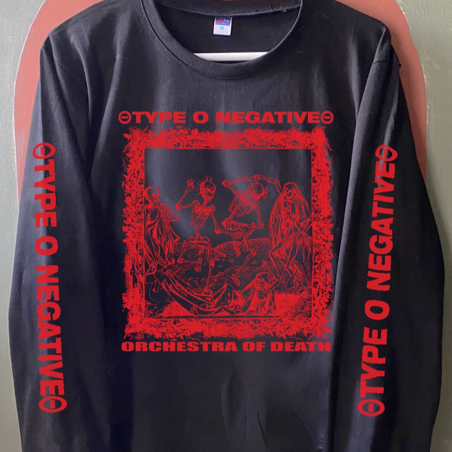 Type O Negative - Orchestra of Death - RED PRINT - LONG SLEEVE Tshirt #gothic #metal