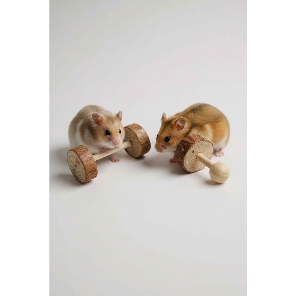 2'li Kemirgen Oyuncak Seti Hamster, Kobay ve Çinçilya için Egzersiz Oyuncağı