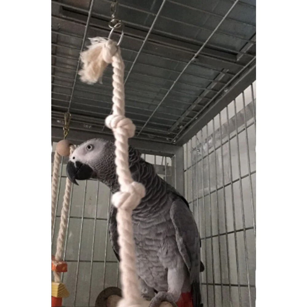 Papağan Kuş Stres Halatı | 40 cm | Kuş Kafesi Aksesuarı