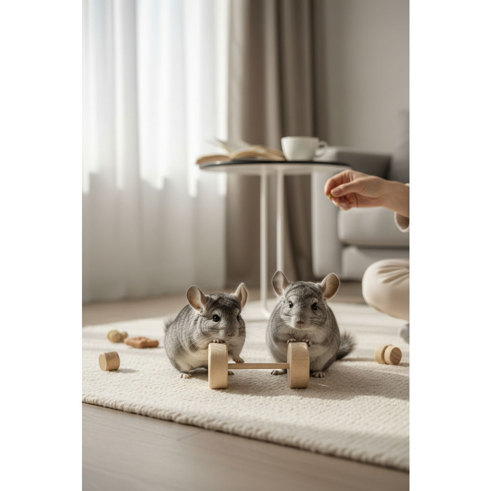 Kiln Kurutulmuş Çam “Dumbbell” Çiğneme Oyuncağı – Küçük Evcil Hayvanlar İçin 2’li Set