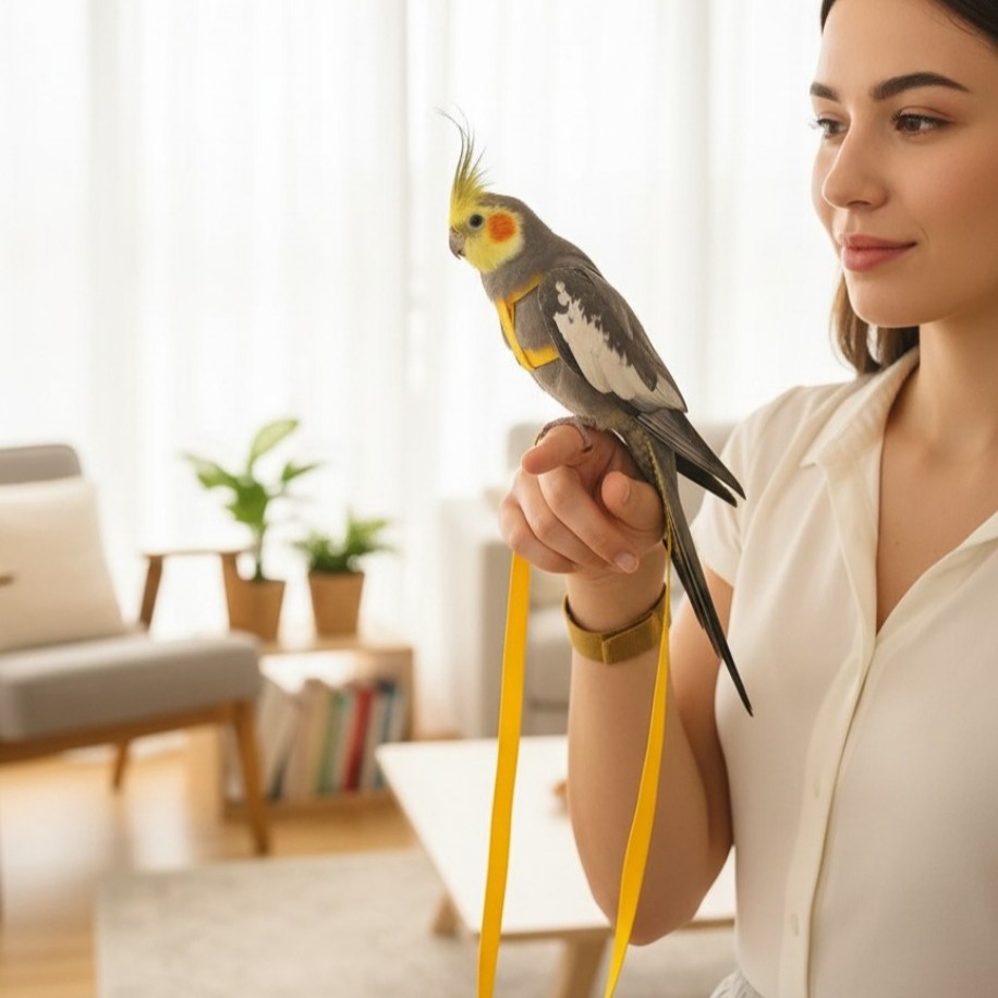 ALYONES Ayarlanabilir Kuş Tasması 160 CM Papağan Yürüyüş Tasması – 6 Renk Seçeneği