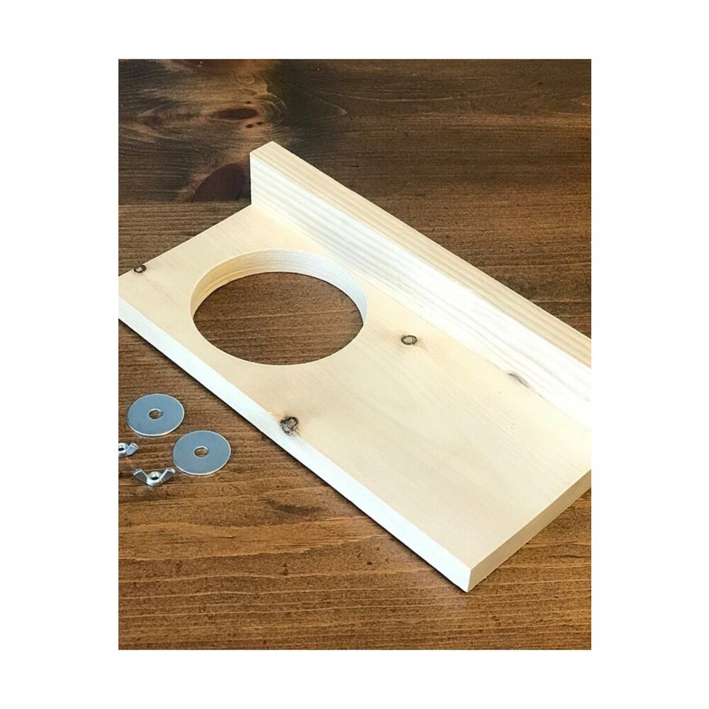 30cm Fırında Kurutulmuş Çam Chinchilla Çıkıntısı, Kaka Korumalı ve 50mm delik Montaj Donanımı