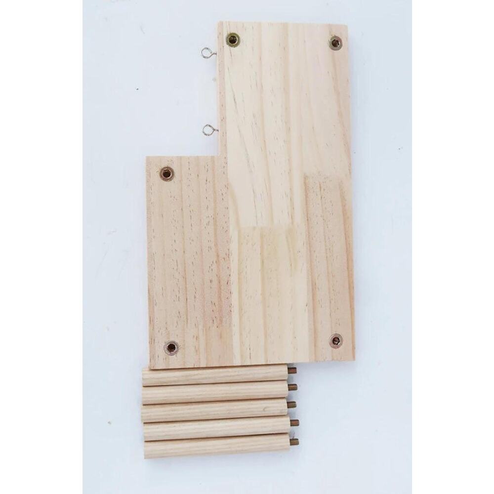 Iki Katlı Peyzaj Platformu Masif Ahşap Merdiven Hamster Oyun Alanı