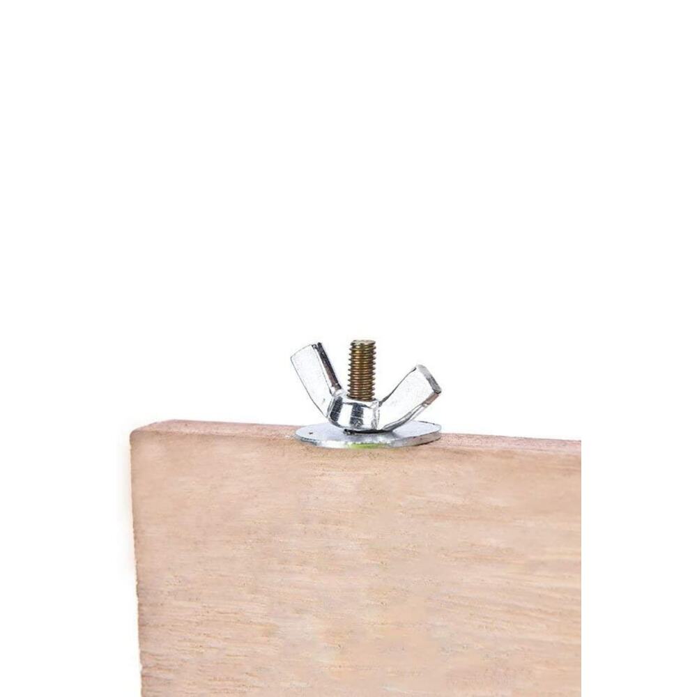 Kare Ahşap Stant 30cm X 30cm , Kafes Platformu, Muhabbet Kuşu Tüneği Tünek