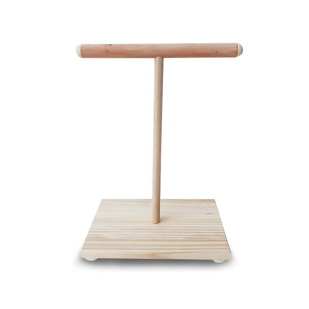 Ahşap T-Stand Kuş Platformu – Doğal, Dayanıklı, Kolay Montaj