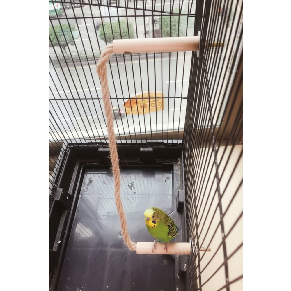 Kuşlar İçin Hava Bağlantılı Kablolu Oyun Hepi PLC 50 cm Kuş Aktivite Oyuncağı