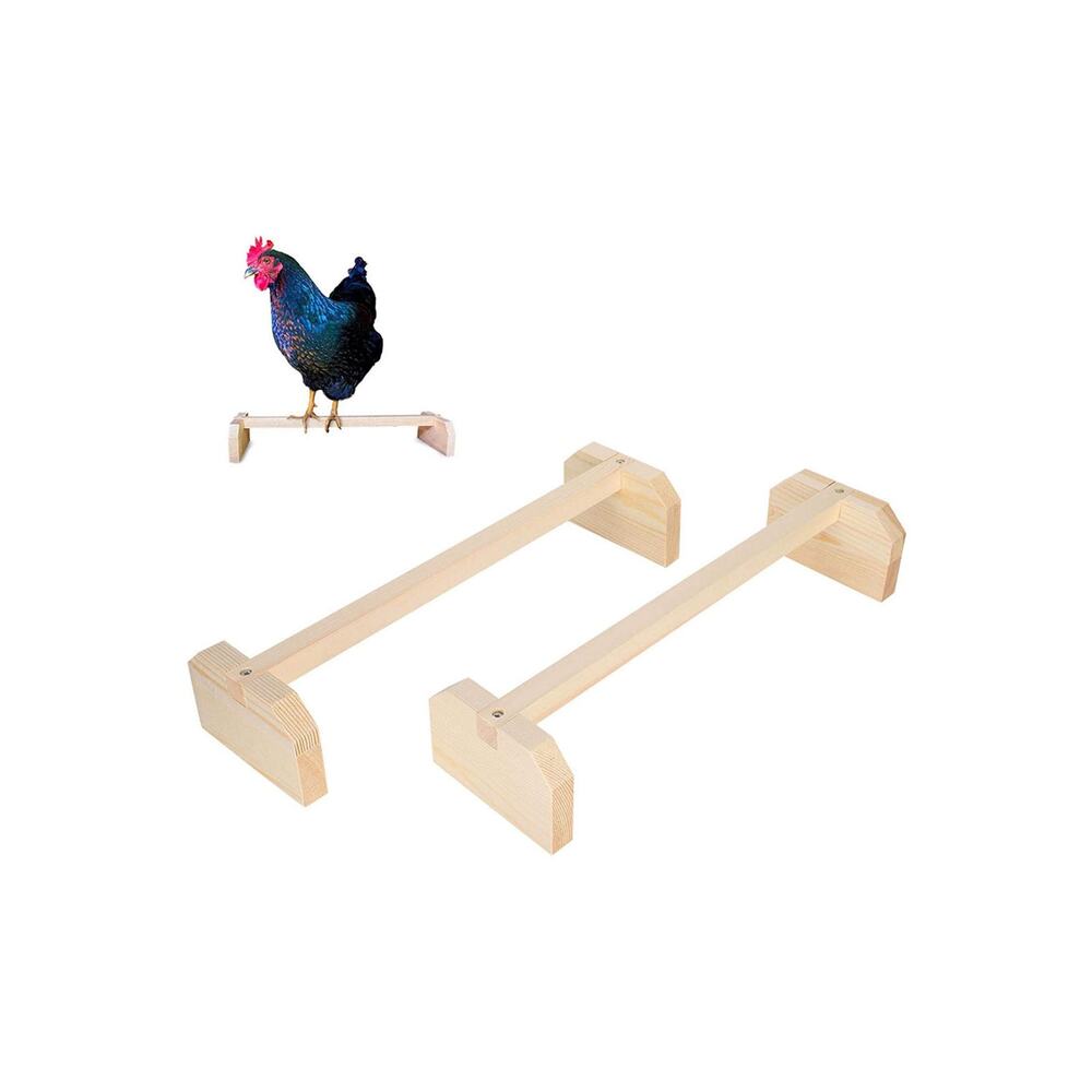 Ikili Set 40 X 12 X 8cm Ahşap Tavuklar Tüneme Standı, Büyük Kuş Standı, Pet Tavuk Büyük Kuş Için