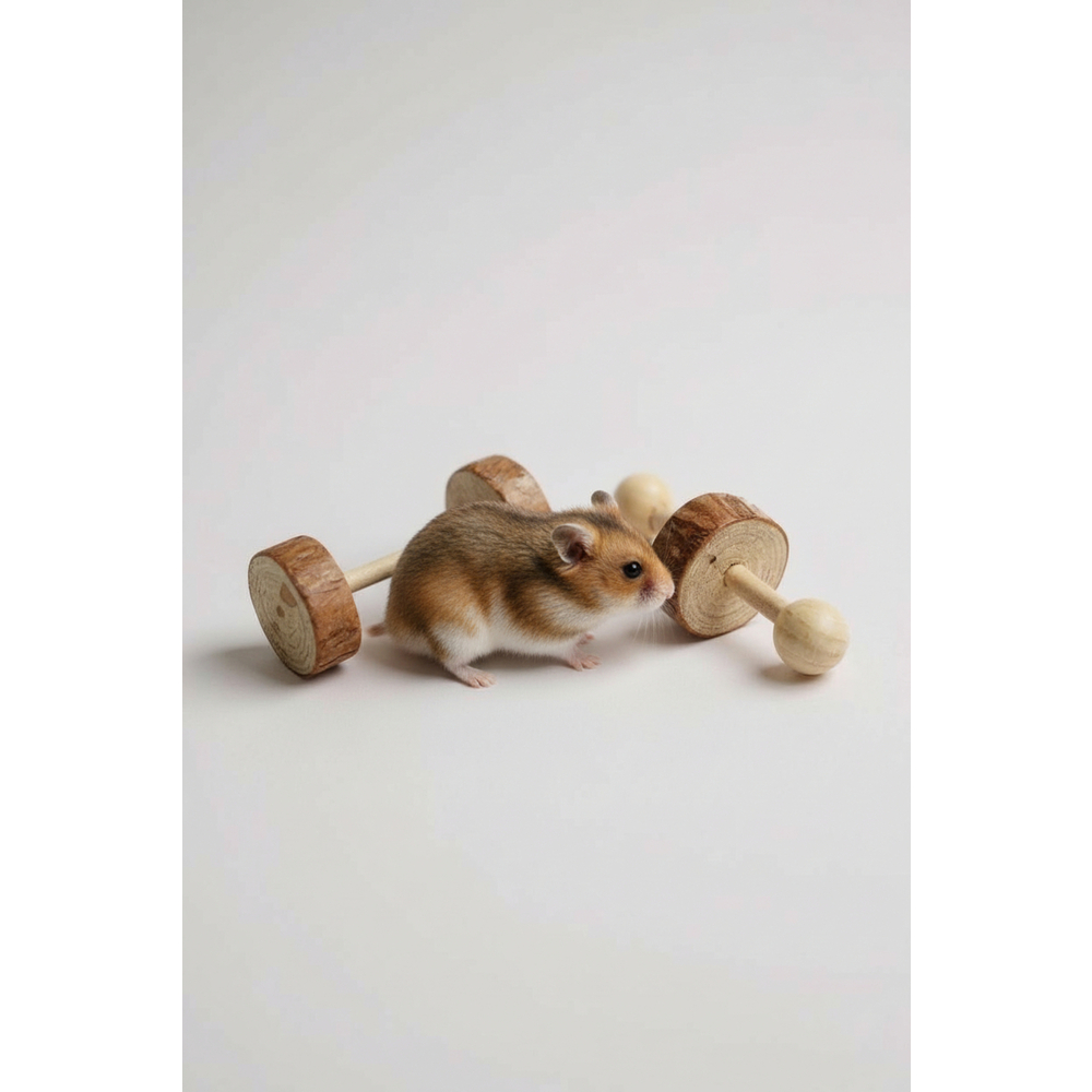 2'li Kemirgen Oyuncak Seti Hamster, Kobay ve Çinçilya için Egzersiz Oyuncağı