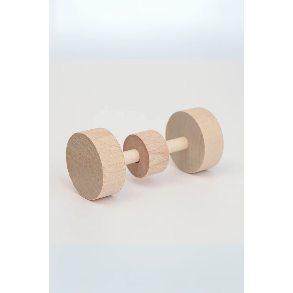 Hamster Dambıl Oyuncağı – 4×9 cm Doğal Ahşap, Kemirme ve Oyun İçin Dayanıklı