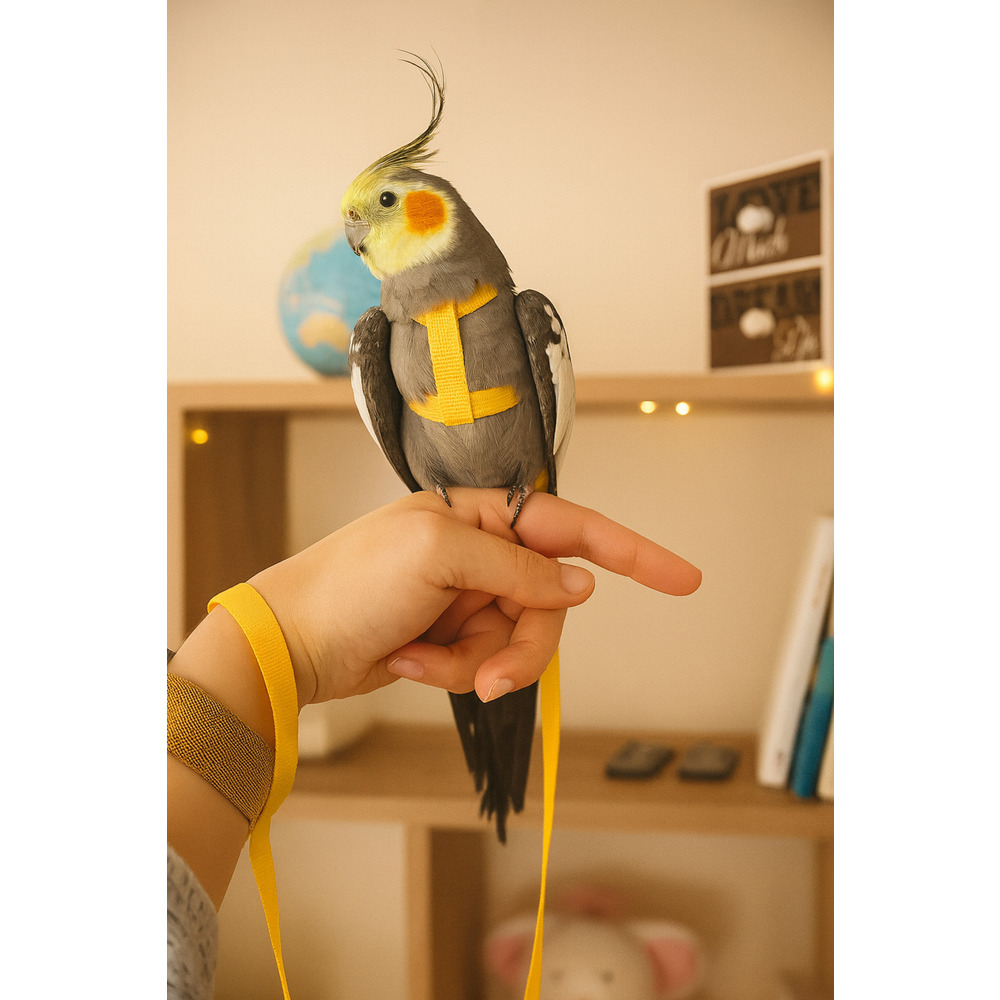 Kuş Tasması - 160 cm Ayarlanabilir Papağan Yürüyüş Tasması, 6 Renk Seçeneği