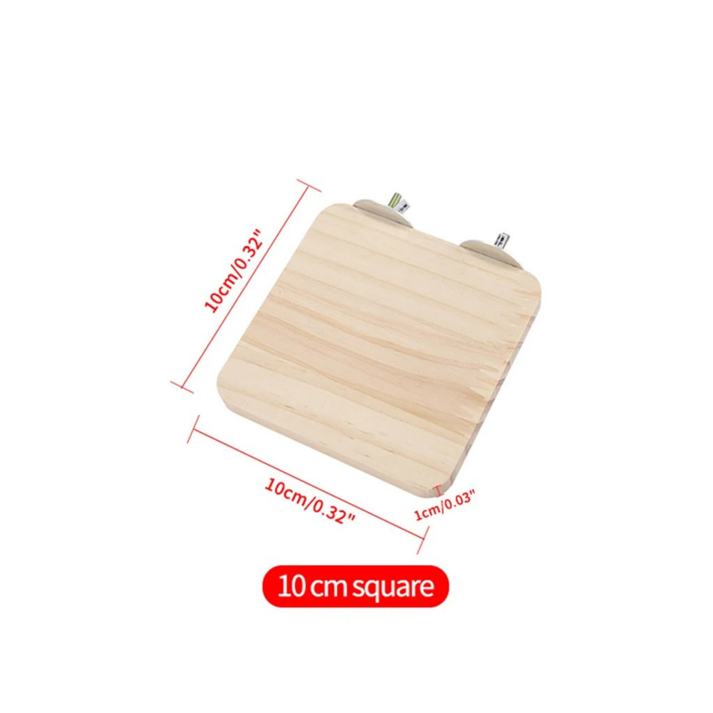4'lü Set Pet Kuş Papağan Ahşap Platformu Standı - Hamster ve Küçük Hayvanlar İçin Oyuncak