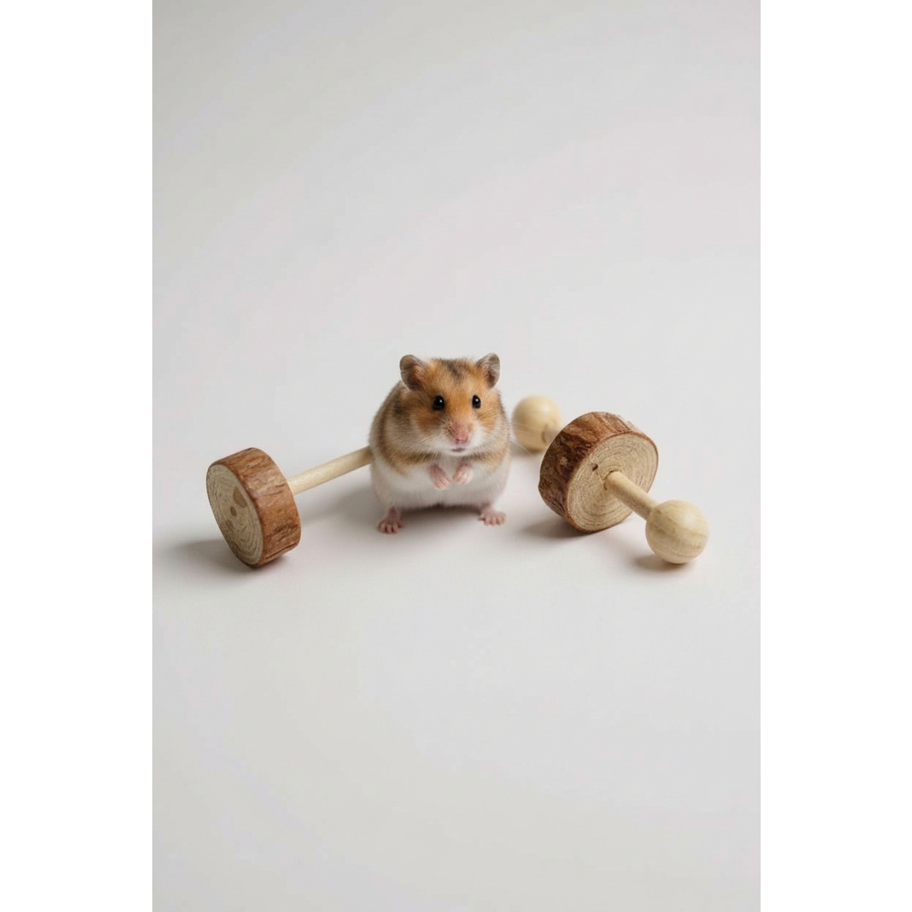 2'li Kemirgen Oyuncak Seti Hamster, Kobay ve Çinçilya için Egzersiz Oyuncağı