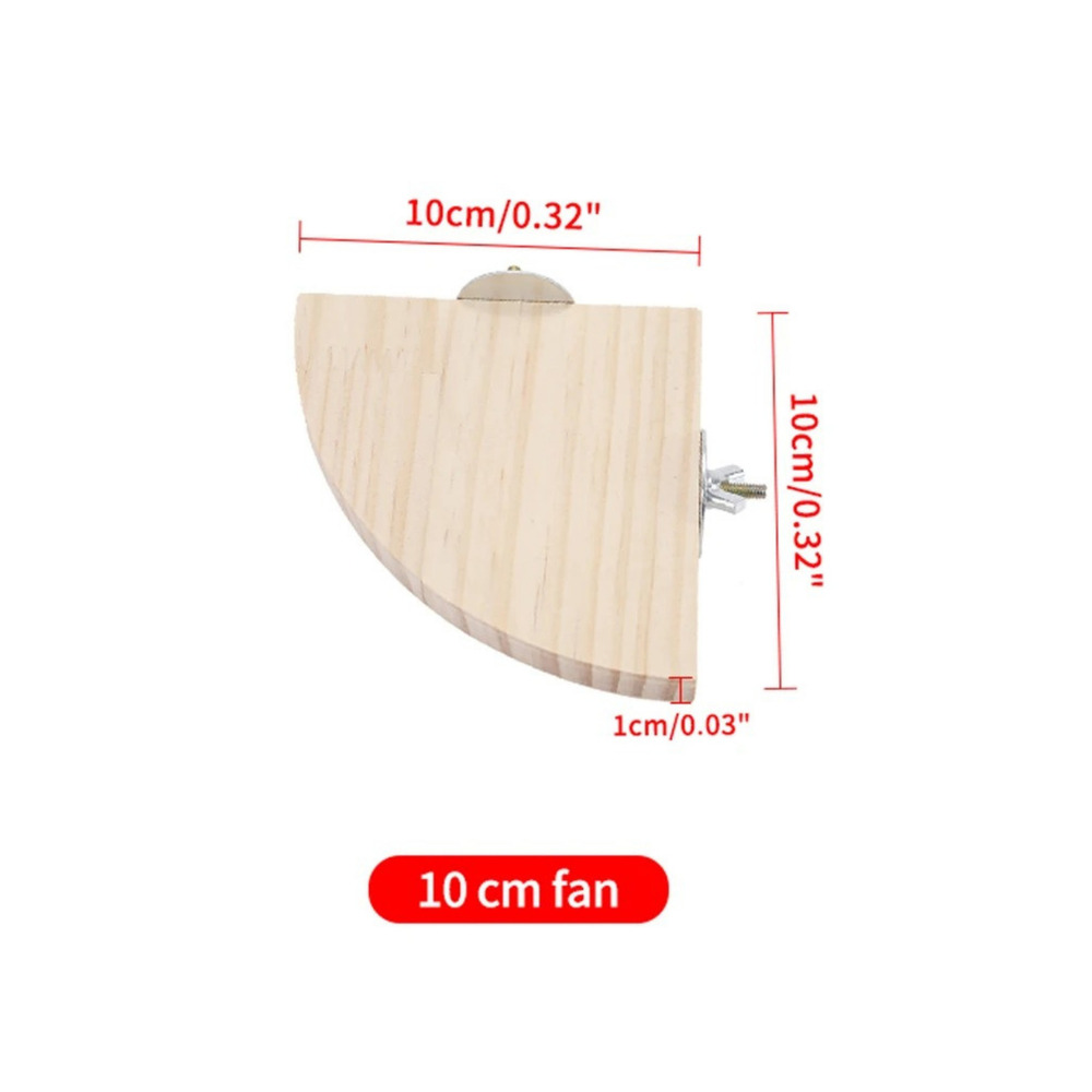 4'lü Set Pet Kuş Papağan Ahşap Platformu Standı - Hamster ve Küçük Hayvanlar İçin Oyuncak