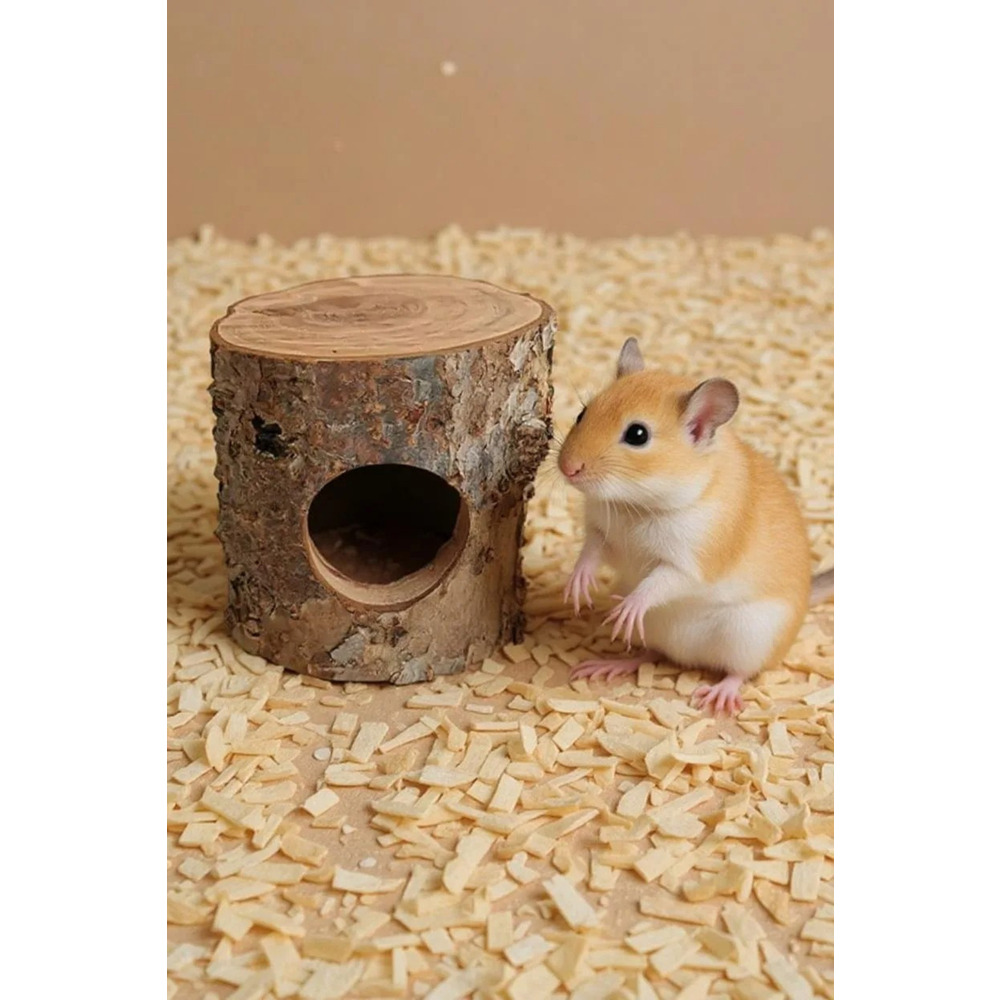 Hamster Elma Ağacı, Ağaç Deliği Kaçış Yuvası, Delik Ahşap Iskele Peyzaj