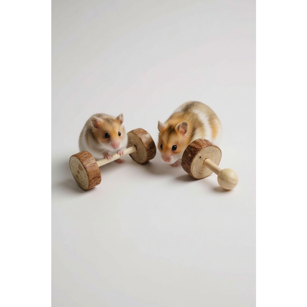 2'li Kemirgen Oyuncak Seti Hamster, Kobay ve Çinçilya için Egzersiz Oyuncağı