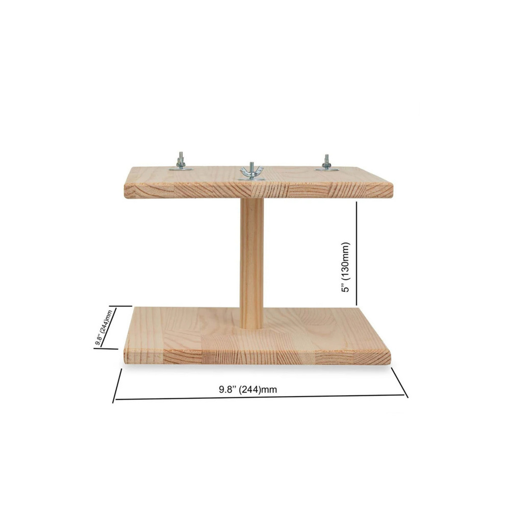 Çift Yüzlü Ahşap Platform – Çam 24.8 cm Genişlikli “Double-Sided Chinchilla Ledge”