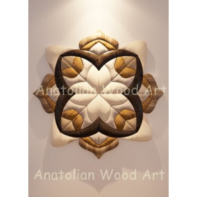 Wood Intarsia Pattern: Anatolian Flower 2
