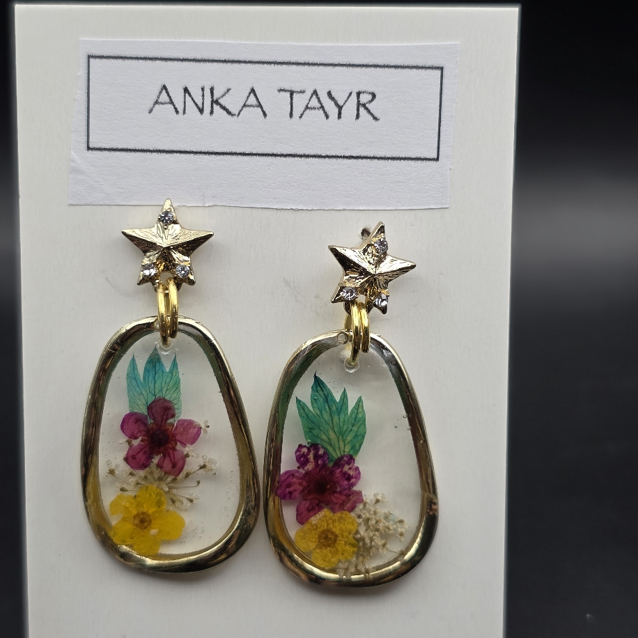 Yaz küpeleri serisi: Çiğdem | Anka Tayr Creative Art Studio