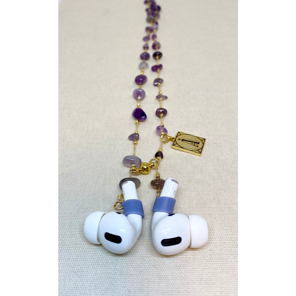 Tyrian Purple Wireless Earphone Necklace