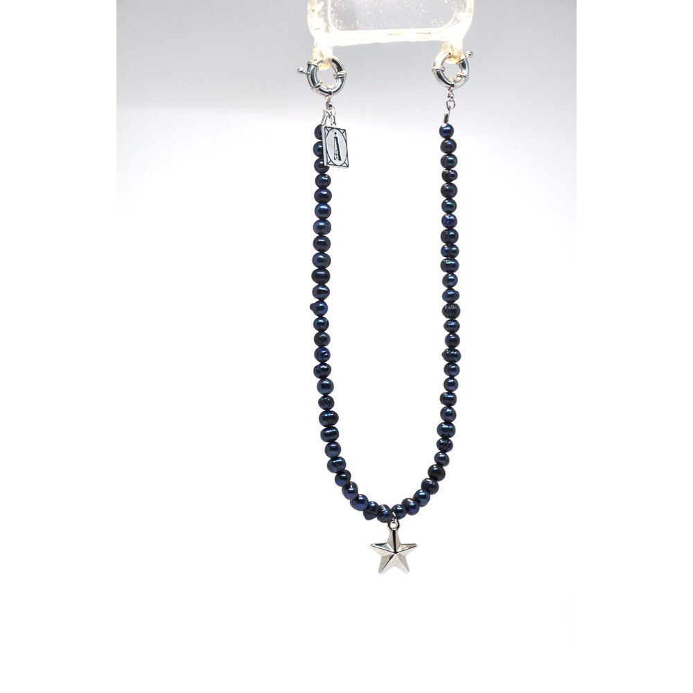 Galata Black Pearl Short Phone Strap