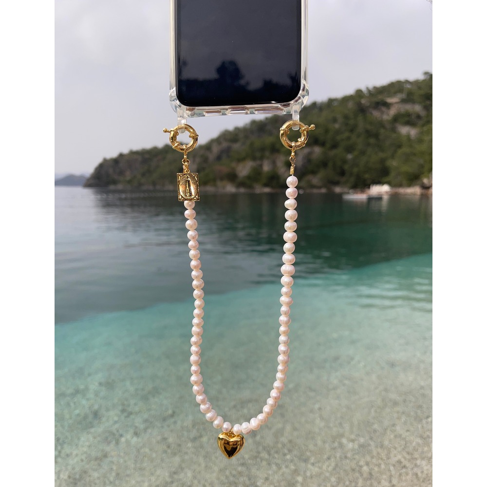 Maiden's Love Pearl Short Phone Strap