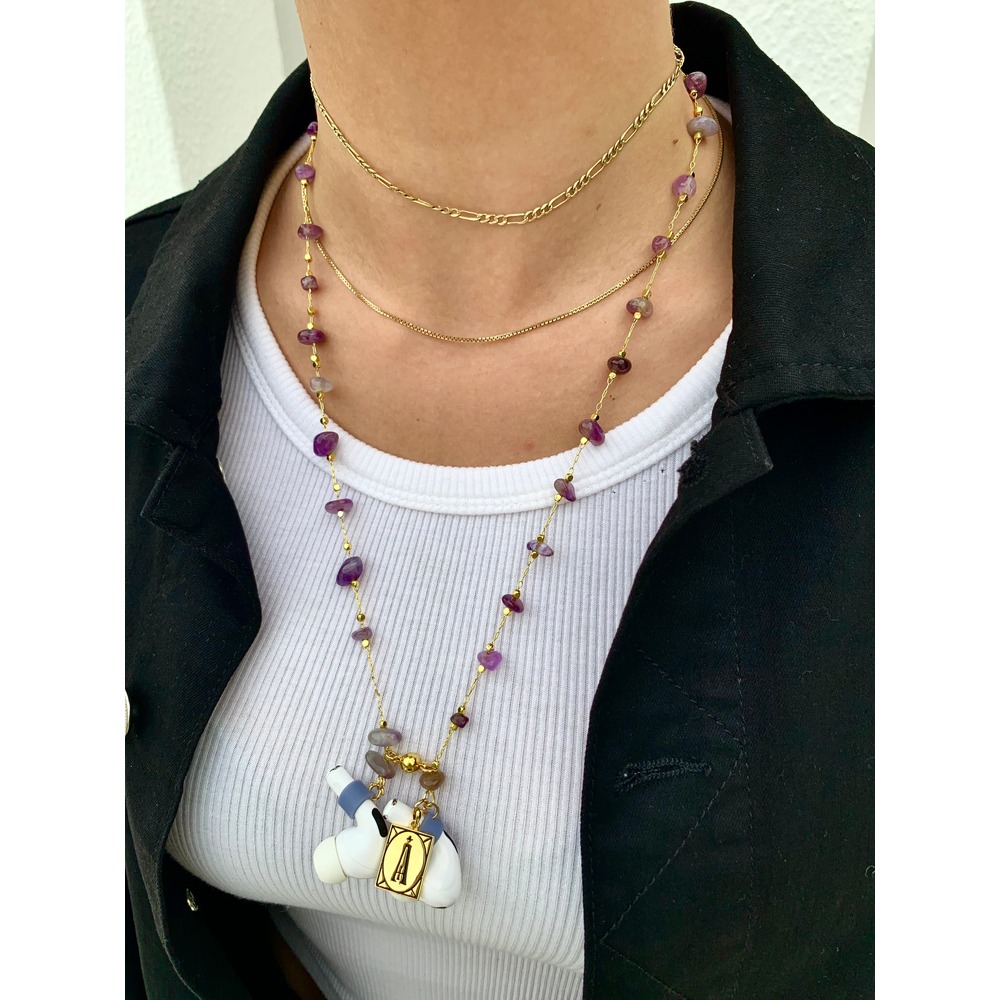Tyrian Purple Wireless Earphone Necklace