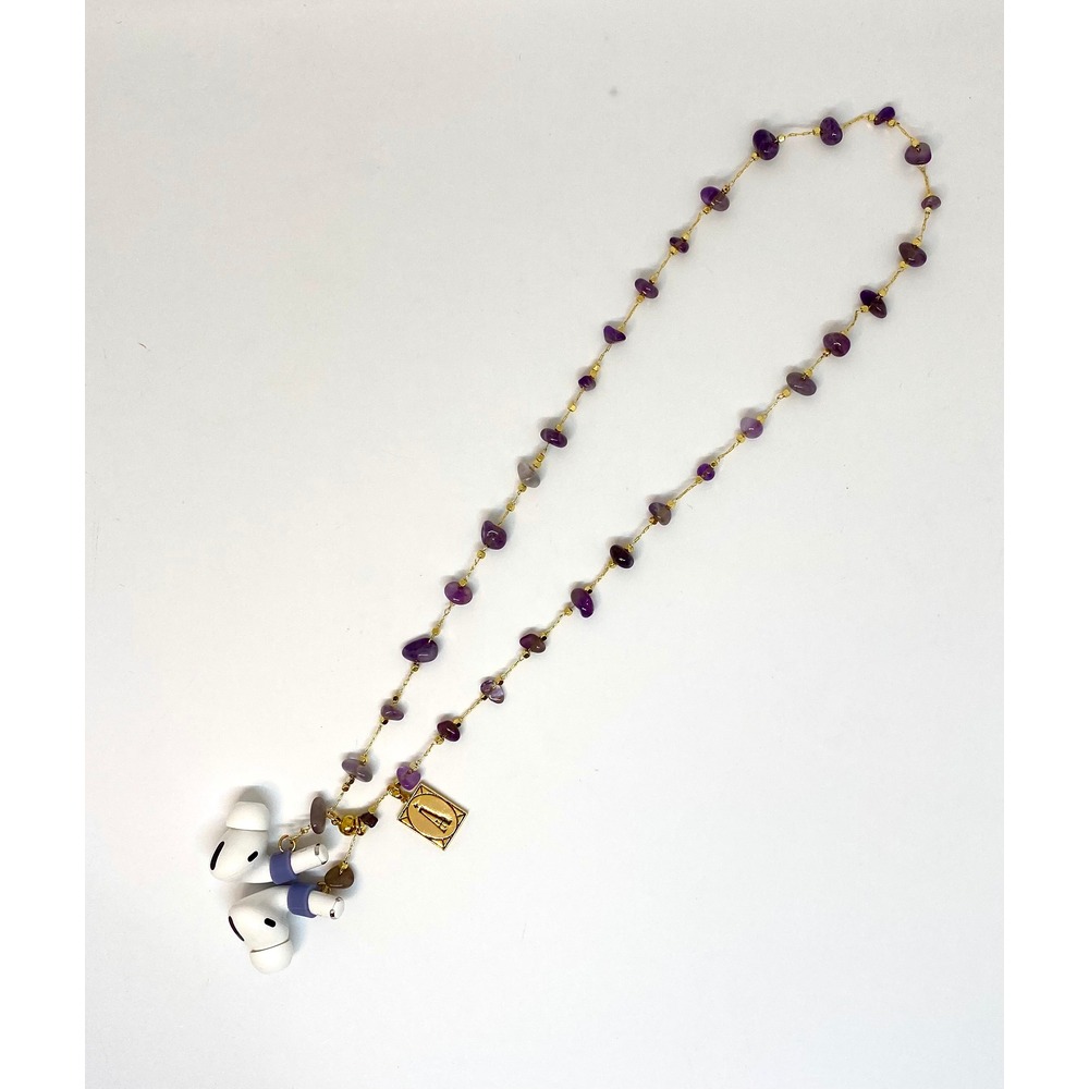 Tyrian Purple Wireless Earphone Necklace