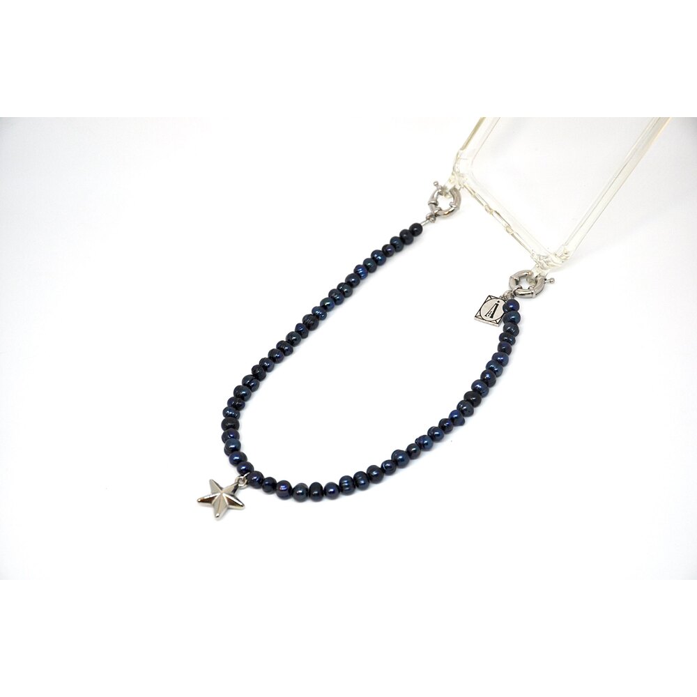 Galata Black Pearl Short Phone Strap