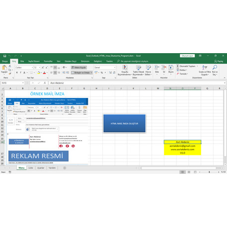 Outlook HTML Mail İmza Oluşturma Programı