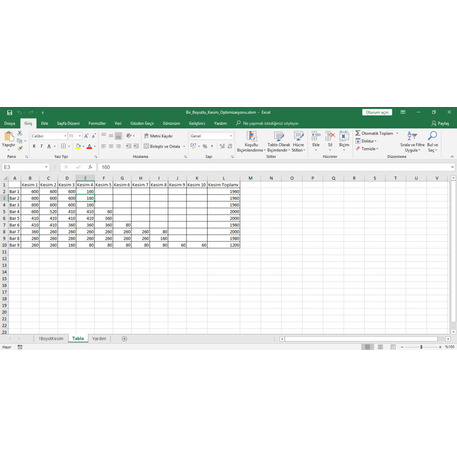 Bir Boyutlu Kesim Optimizasyonu