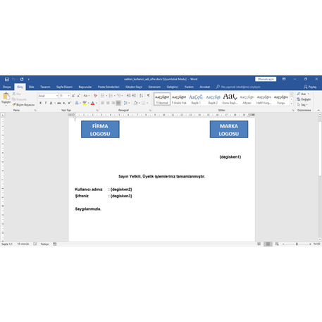 Word Otomatik Form Doldurma Toplu Mail Gönderme Programı