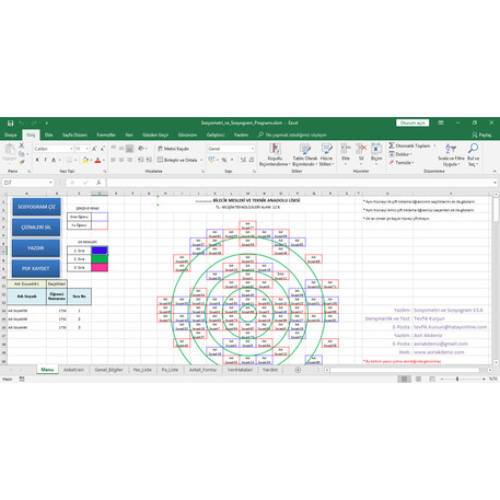 Sosyometri ve Sosyogram Çizim Programı