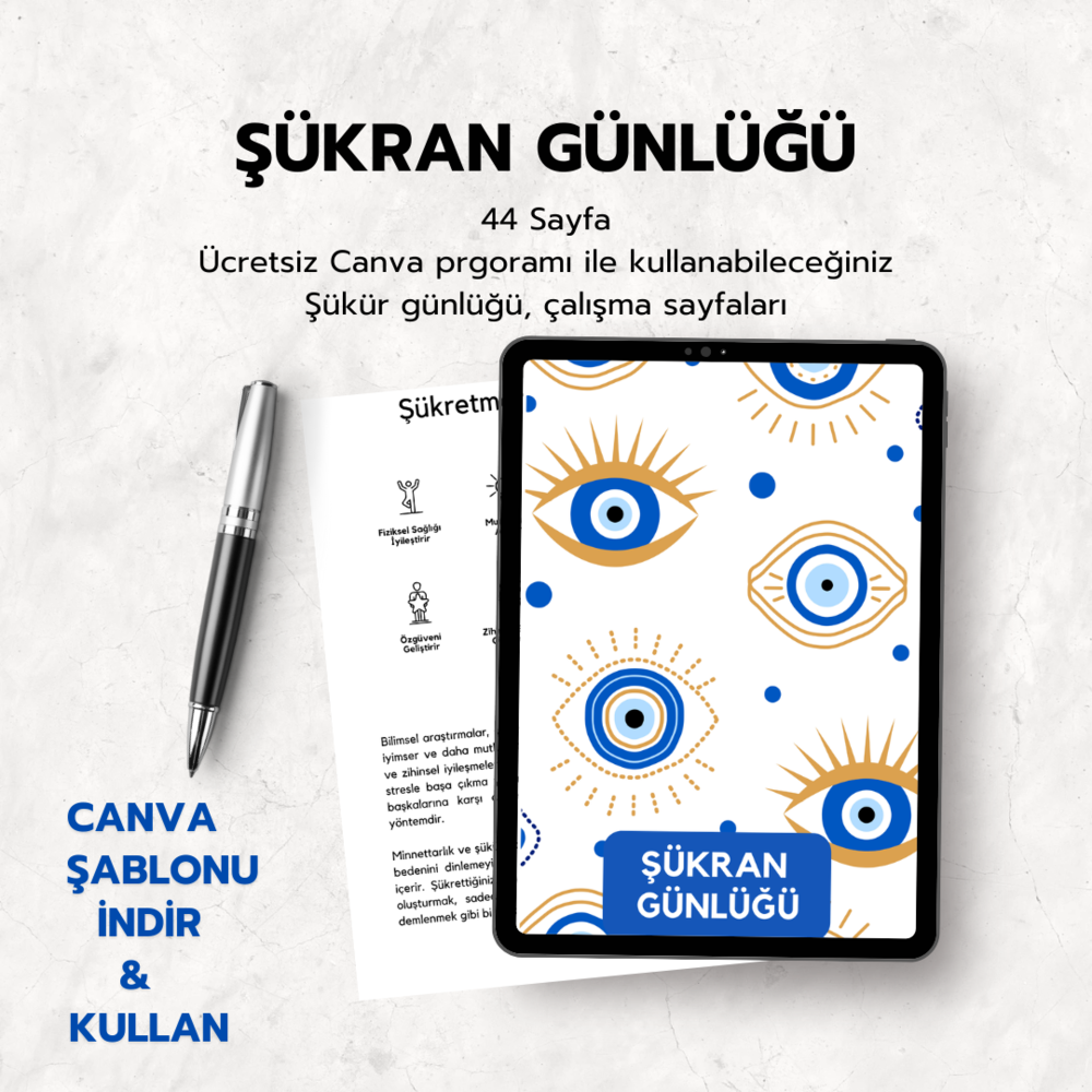 Şükran Defteri, Şükür Defteri Canva Şablonu