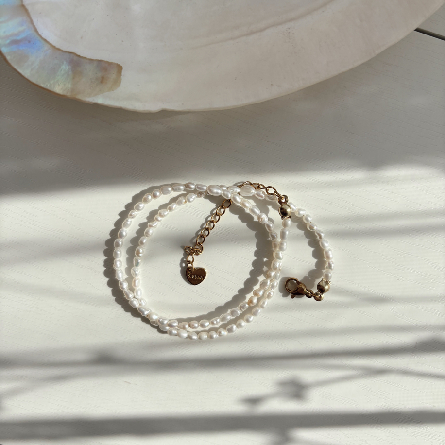 Çelik 2-3 mm  Arpa İnci Kolye – Pure Line 