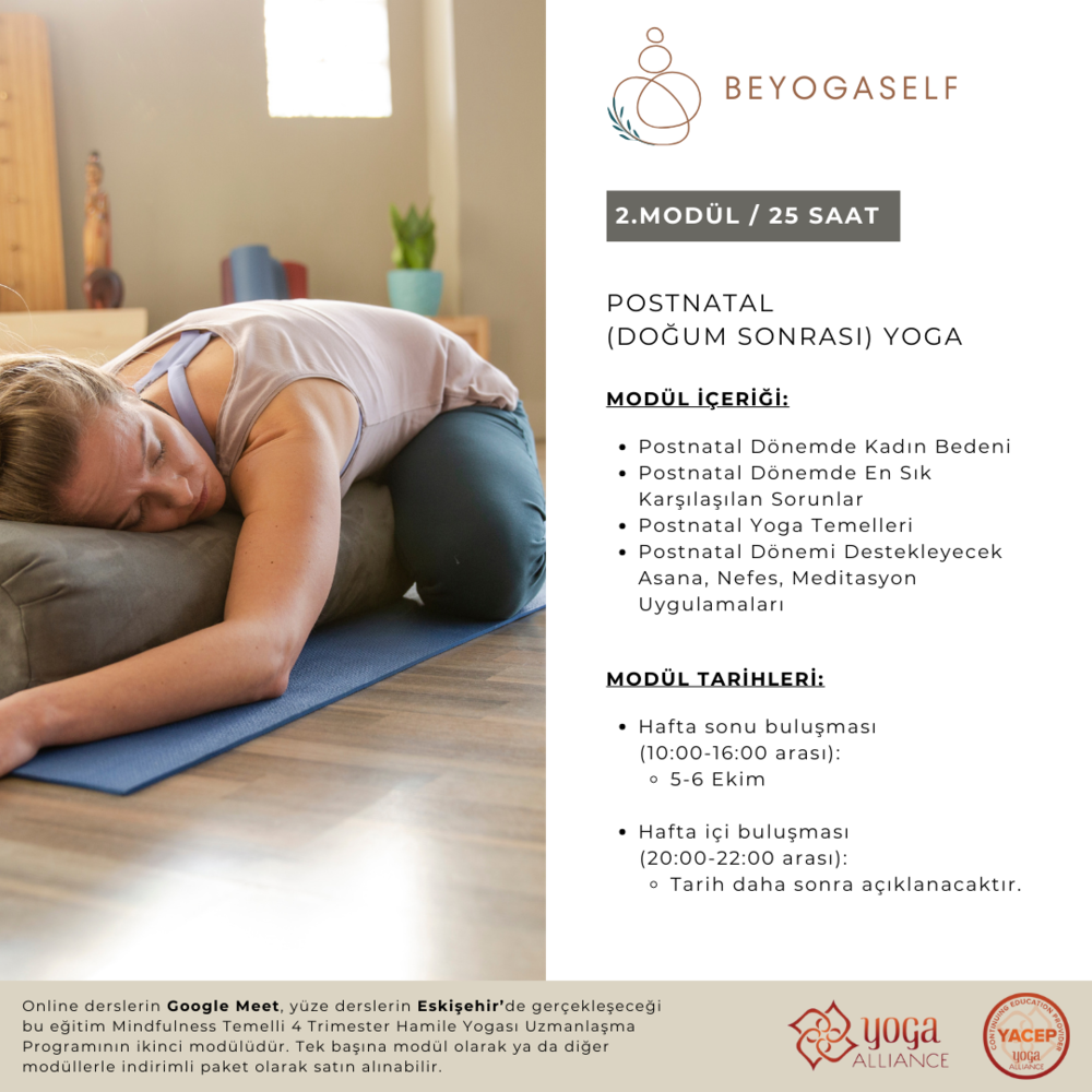 Mindfulness Temelli 4 Trimester Hamile Yogası Uzmanlaşma Programı (110 Saat) 