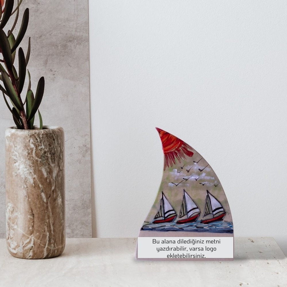 Seramik Plaket (Yelken Form)